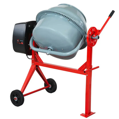 Portable 4-Cubic-Foot Electric Cement Mixer  500W Mortar & Concrete Mixing Tool