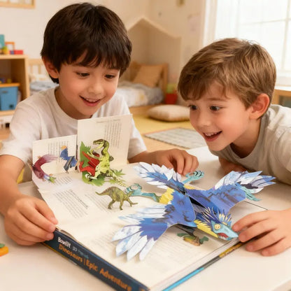 Jurassic Pop-Up: 3D Illustrated Dinosaur Book  Interactive Fold-Out Prehistoric Scene Collection