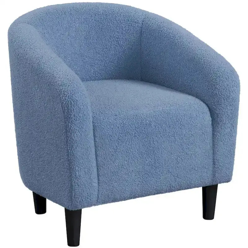 Yaheetech Barrel Accent Chair  Upholstered Club-Style Armchair for Living Spaces