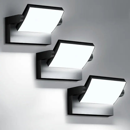 Weatherproof Outdoor Wall Light  40W Modern Adjustable Exterior Fixture, 6000K Cool White