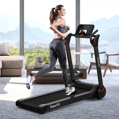 Electric Folding Treadmill  2.25HP Superfit Model with Bright LED Display and Space-Saving Design
