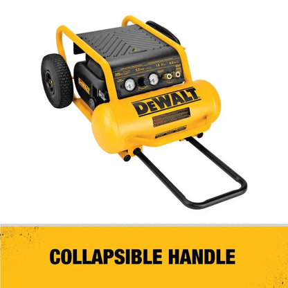 DEWALT HEAVY-DUTY 200PSI, 4.5 GALLON ELECTRIC WHEELED COMPRESSOR (D55146)