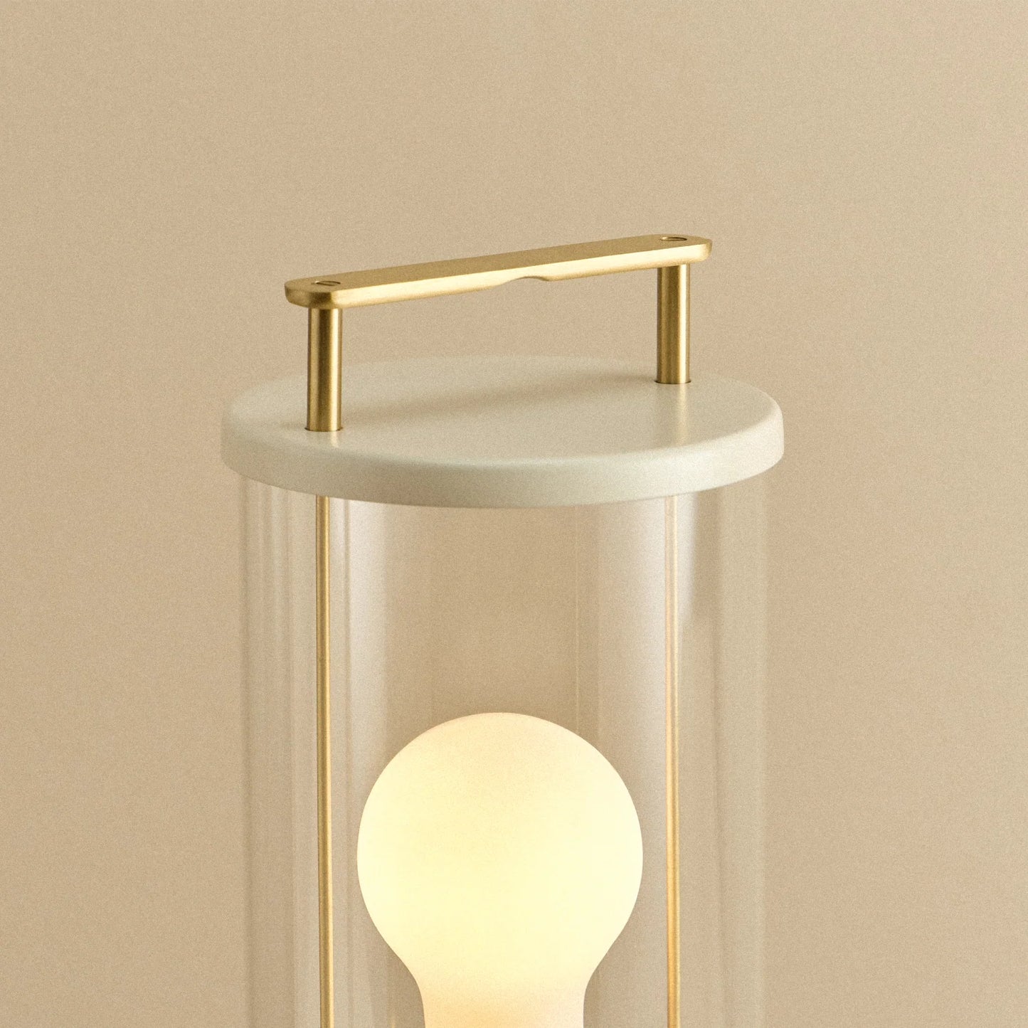 The Muse 2.0 Portable Lamp in Candlenut White