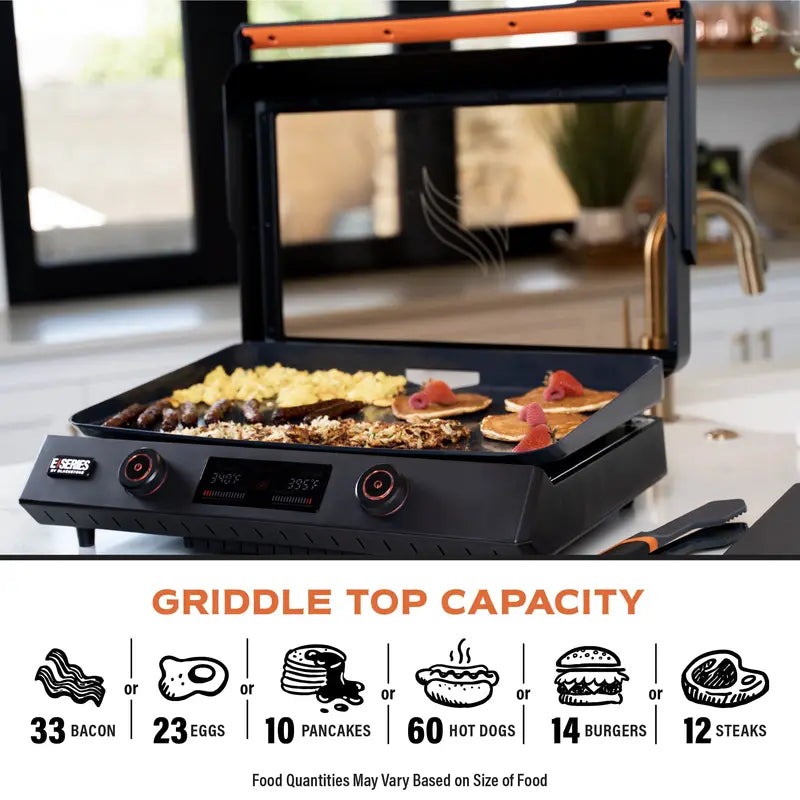 22″ Electric Tabletop Griddle with Prep Cart  E-Series