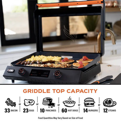 22″ Electric Tabletop Griddle with Prep Cart  E-Series