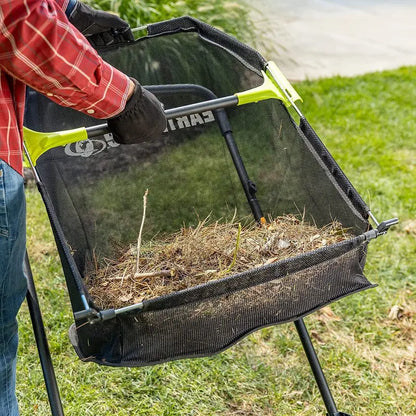 Heavy-Duty 21-Inch Manual Lawn Sweeper with 26-Gallon Collection Bag