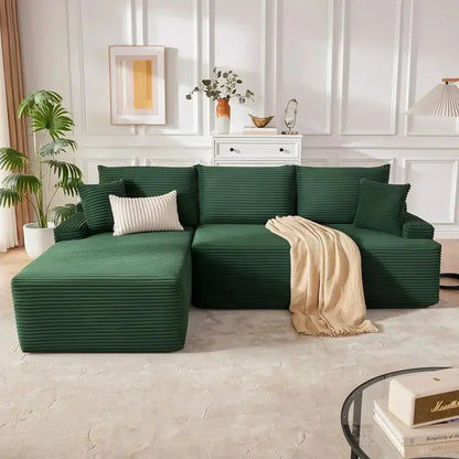 110-Inch Boneless Cloud Sofa: Ultra-Modular Living Room Lounge with Deep, Supportive Seating