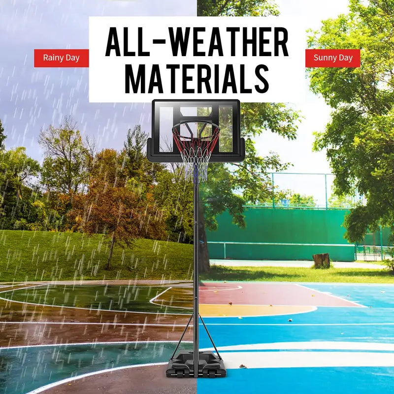 Lightweight Outdoor Basketball Hoop  Easy-Setup Portable Goal for Driveways and Backyards