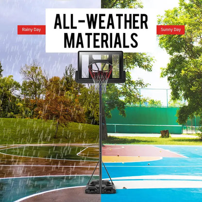 Lightweight Outdoor Basketball Hoop  Easy-Setup Portable Goal for Driveways and Backyards