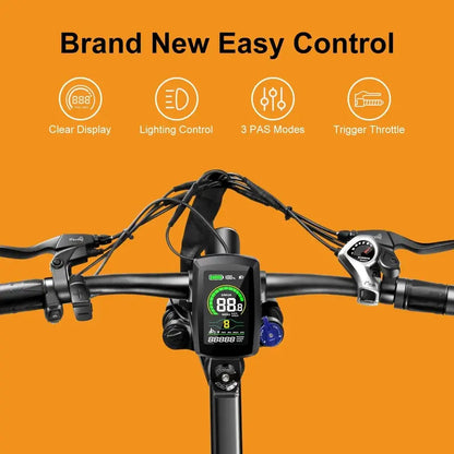 Jasion Adult Electric Bike  360Wh Removable Battery, Step-Through Frame E-Bike
