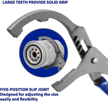 WORKPRO 2-Piece Oil Filter Wrench & Plier Set for Easy Drain Plug Removal