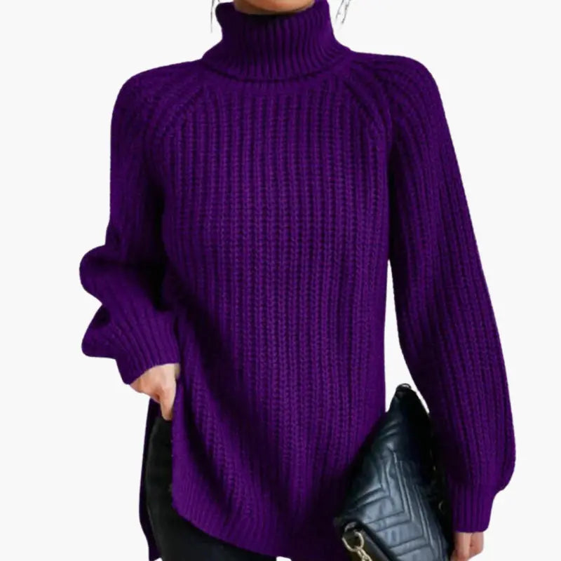 Women’s Oversized Loose-Fit Turtleneck Sweater