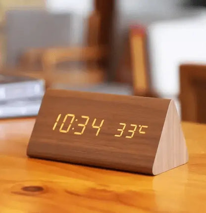 LED Desk Clock with Tap-to-Wake Display and Sound Sensitivity