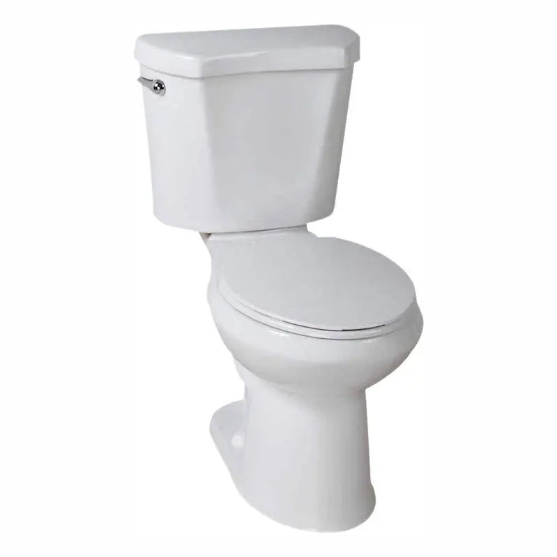 Glacier Bay High-Efficiency Toilet  2-Piece Elongated Design, 1.28 GPF Single Flush, White Finish