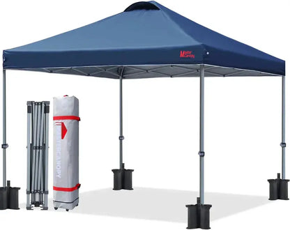 10×10 Black Pop-Up Canopy Tent  Durable Instant Shelter with Roller Bag for Transport