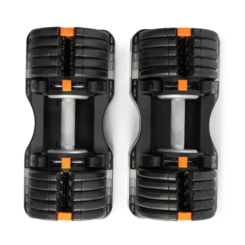 NordicTrack Select-A-Weight Dumbbell Set  Adjustable 55 lb. Pair with Quick-Change Dial System