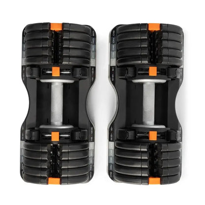 NordicTrack Select-A-Weight Dumbbell Set  Adjustable 55 lb. Pair with Quick-Change Dial System
