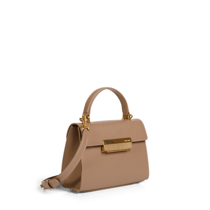 Mini Capucine - Cuir Box Taupe