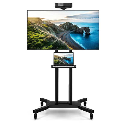 Rolling TV Cart  Lightweight Mobile Stand for 32″70″ Flat or Curved Screens (Up to 110 lbs), VESA 600×400 mm Support