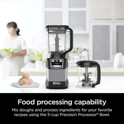 Ninja Compact Smart Blender System: Smoothie, Dough & Frozen Drink Maker with Auto-IQ Technology