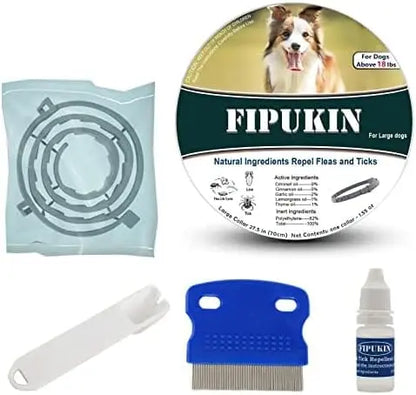 NaturalGuard Flea & Tick Collar for Large Dogs  Hypoallergenic, Plant-Based, 3-Month Protection