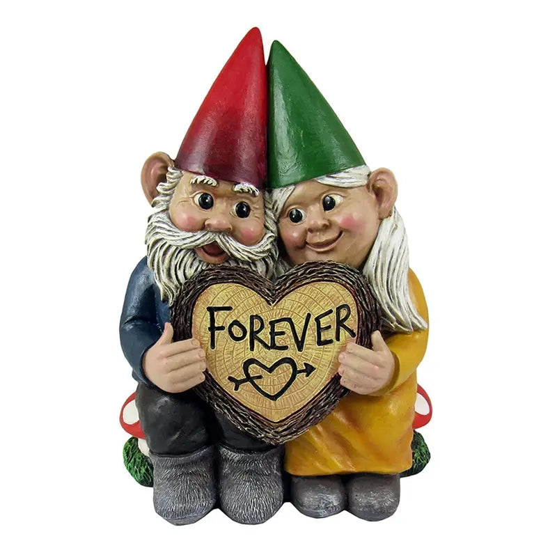 Charming Playful Gnome Figurine  Whimsical Outdoor Decoration