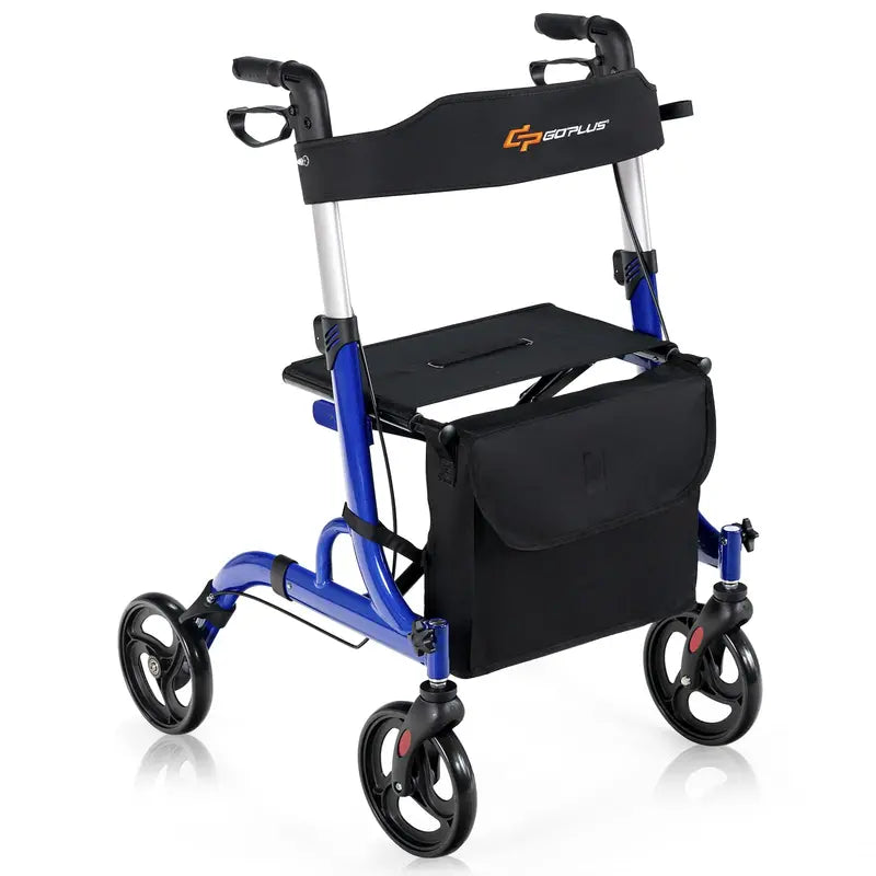 Senior-Friendly Rollator Walker  Convertible 2-in-1 Design with Resting Seat