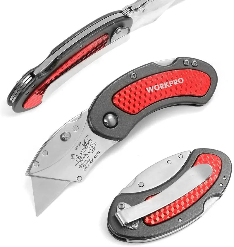 WORKPRO Quick-Change Folding Utility Knife Set
