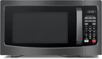 8-in-1 Countertop Air Fryer Microwave Combo  Convection, Broil, Odor Removal, 1.0 Cu. Ft., Black Stainless Steel