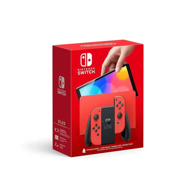 Nintendo Switch OLED Console  White Model with Enhanced Screen and Wide Adjustable Stand