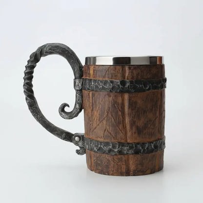 Double-Walled Viking-Inspired Travel Mug  650ml Thermal Drinkware
