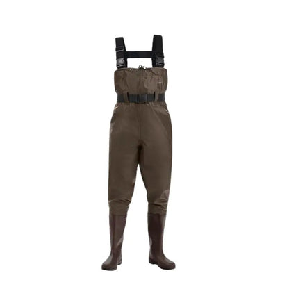 Lightweight Unisex Nylon Chest Waders with PVC Boot Construction