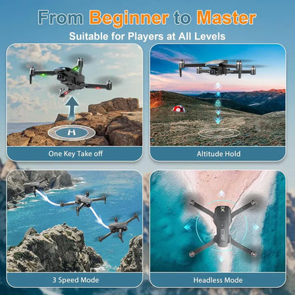 Foldable 4K GPS Drone for Beginners  Brushless FPV Quadcopter with Auto Return, Follow Me, Headless Mode & 50-Minute Battery Life