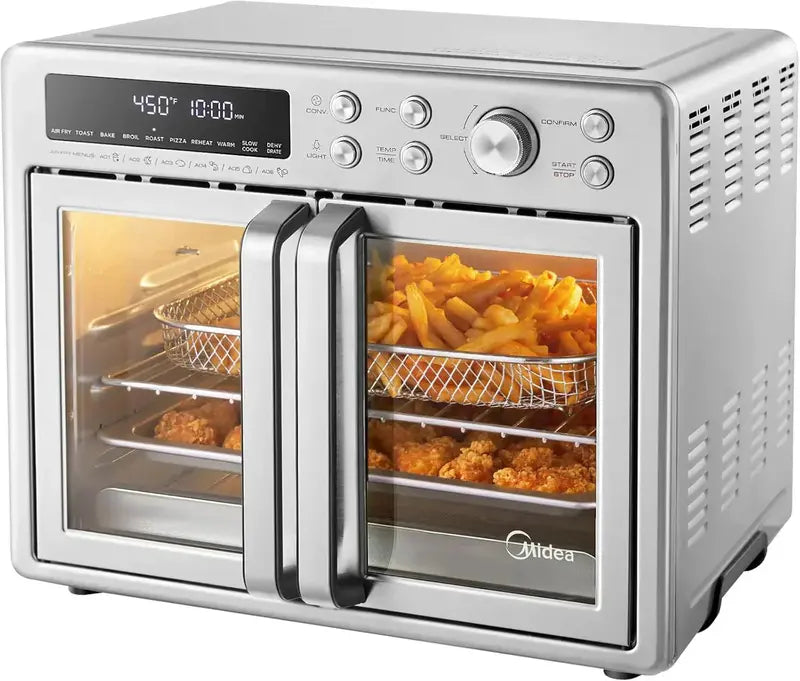 Flexify French Door Toaster Oven Air Fryer — 26.4 QT Extra-Large Countertop Combo with Digital Interface