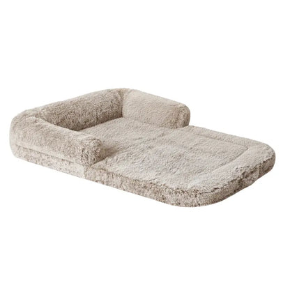 Portable Memory Foam Pet Bed with Spacious Round Sleeping Platform