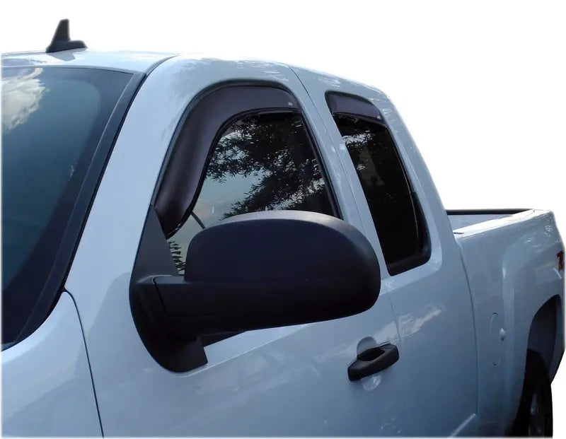 AVS 07-13 Chevy Silverado 1500 Ext. Cab Ventvisor Front and Rear Window Deflectors 4pc  Smoke