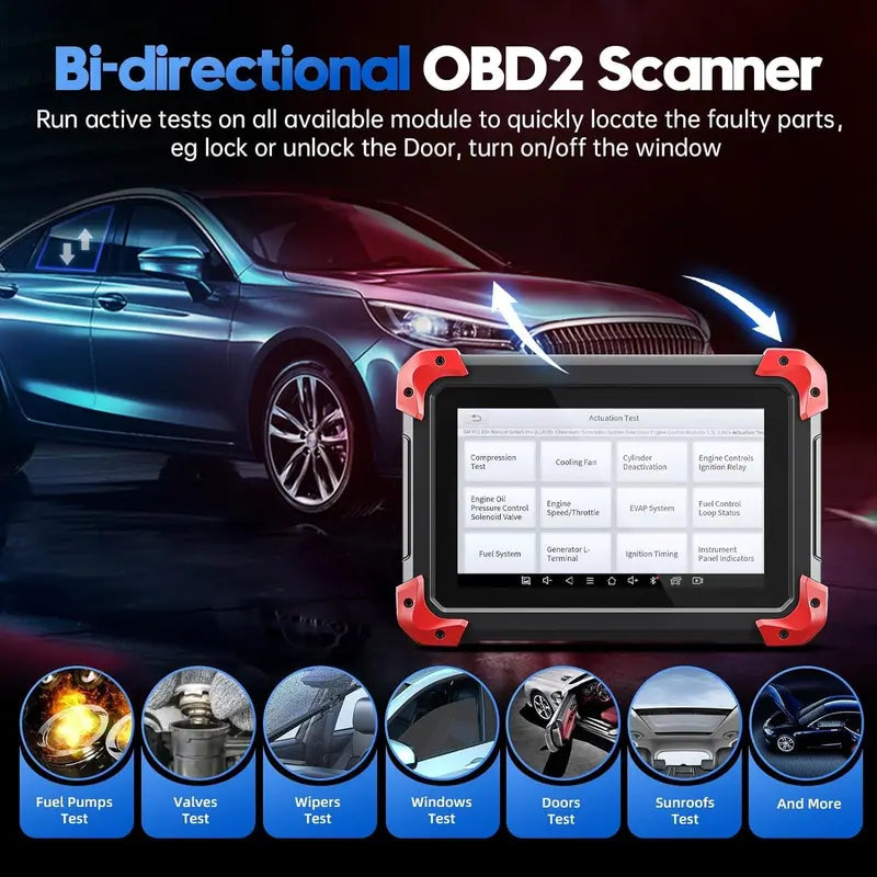 2024 Bidirectional OBD2 Scan Tool  Full-System Diagnostics, ECU Coding, Active Tests & 36+ Reset Functions