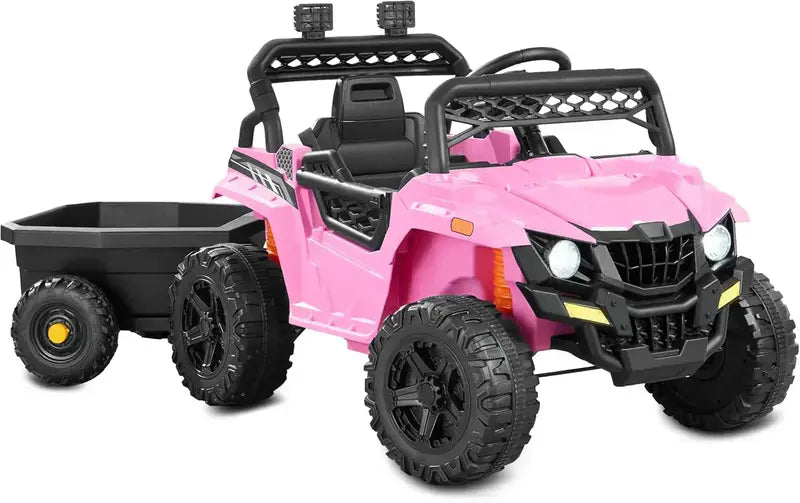 Kids’ Black Electric UTV Ride-On Vehicle with Realistic Design and Safe Speed Control