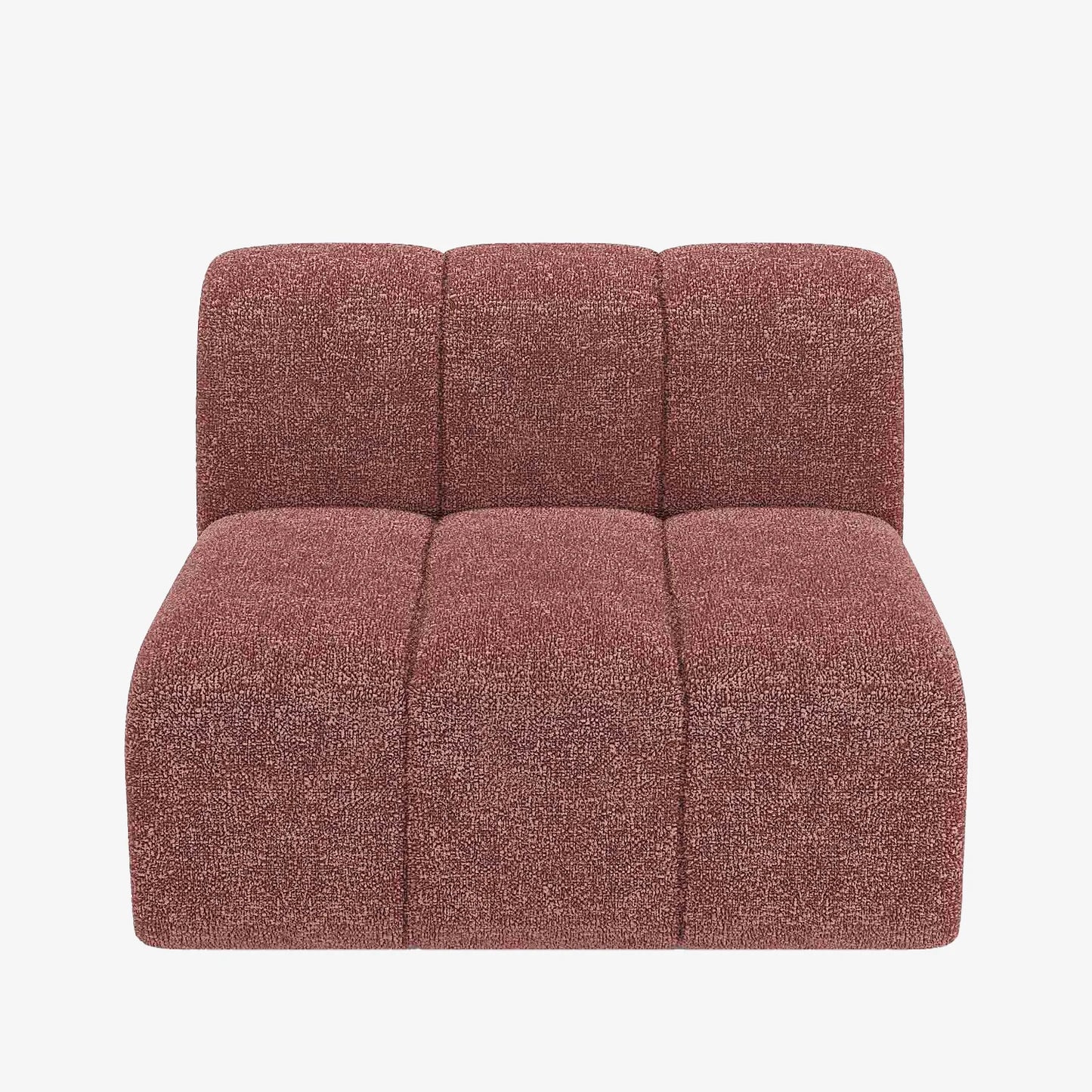 Canap  modulable en tissu bouclette rose H l ne