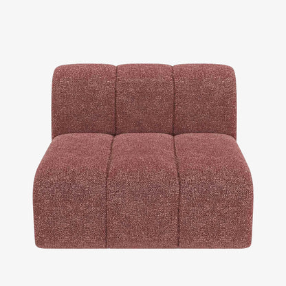 Canap  modulable en tissu bouclette rose H l ne