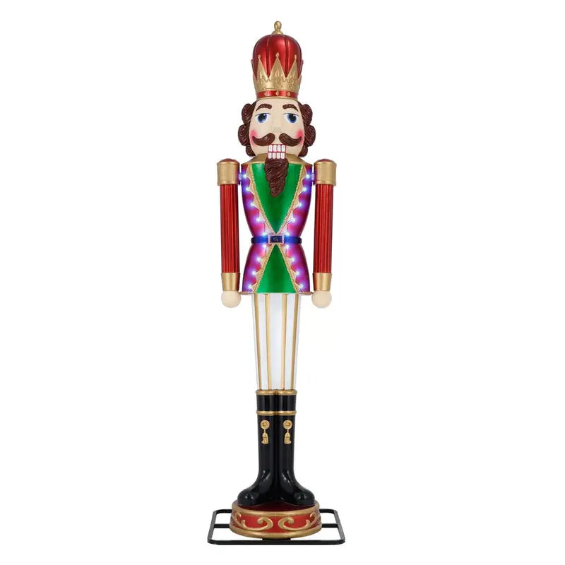 2025 Holiday Time Animated Blow-Mold Nutcracker  9-Foot Multicolor Christmas Display with Motion & Sound