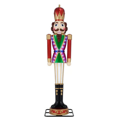 2025 Holiday Time Animated Blow-Mold Nutcracker  9-Foot Multicolor Christmas Display with Motion & Sound