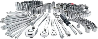 CRAFTSMAN 189-Piece Mechanics Tool Set  Includes 1/4″ and 3/8″ Drive Ratchets, Sockets, and Accessories (CMMT12134)