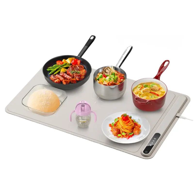 Electric Food Warming Tray  Touchscreen Controls, Foldable for Compact Storage