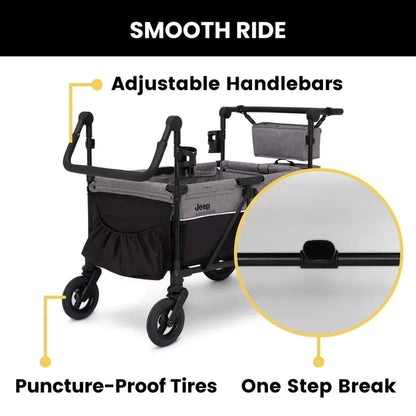 Delta Children Jeep Wrangler 4-Seat Stroller Wagon  Deluxe Model