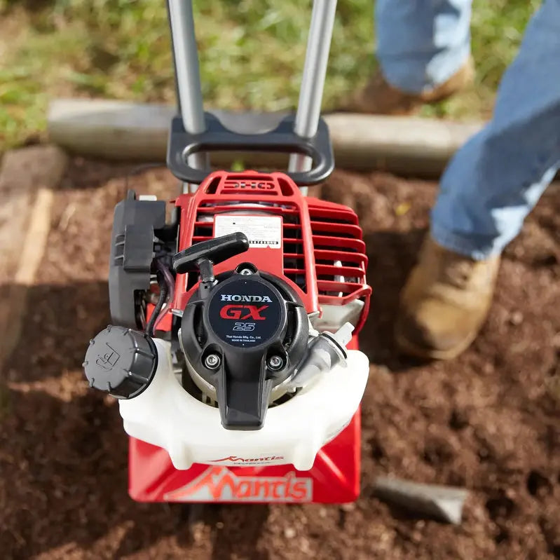 25cc Front-Tine Mini Cultivator  Compact 9-Inch Forward-Rotating Garden Tiller