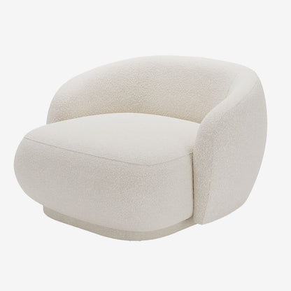 Loveseat Joshua - Fauteuil 2 places en tissu bouclette cr me