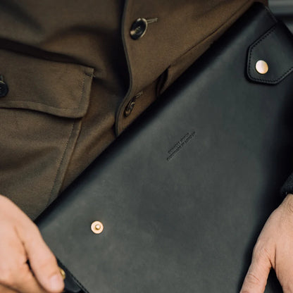 Large Folio - Black Leather