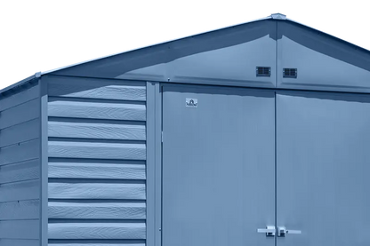 Arrow Select 10′ x 14′ Steel Storage Shed  Blue-Grey Finish, Weather-Resistant Construction