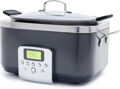 6-Quart Programmable Electric Slow Cooker  Dishwasher-Safe Lid & Removable Nonstick Base